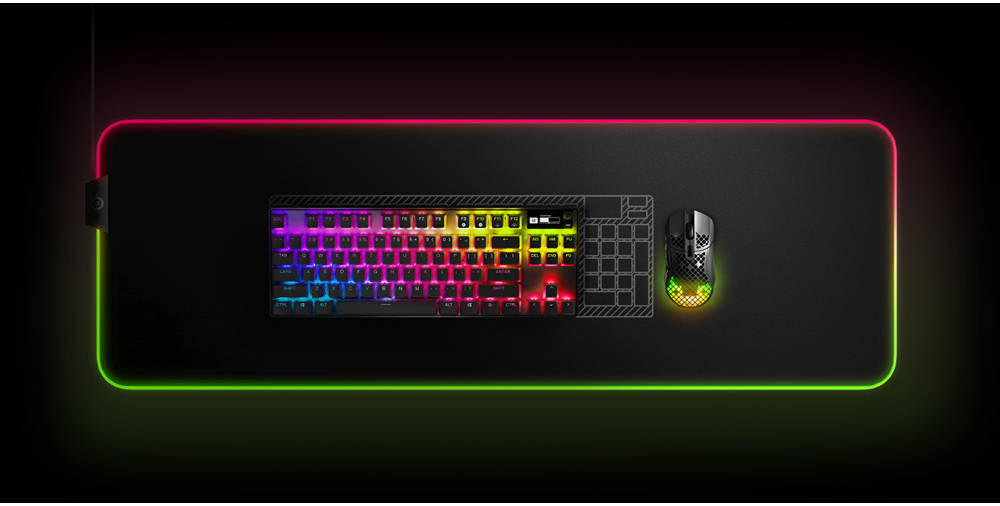 SteelSeries Apex Pro TKL Wireless Mechanical Keyboard (2023), OmniPoint Switches, Adjustable Actuation, With RGB Backlighting, OLED Smart Display, Full Key, USB Type C, English Layout, Black