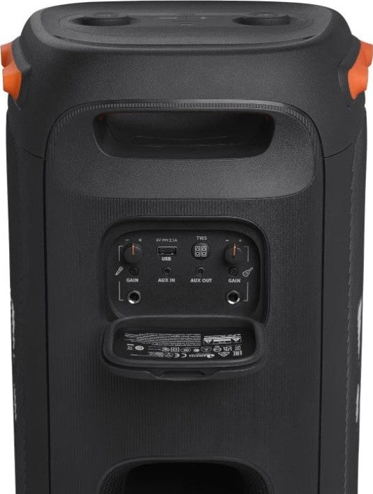 JBL PartyBox 110 Portable Party Speaker with Built-in Lights, Powerful Sound & Deep Bass, 2 x 2.25" Tweeters & 2 x 5.25" Woofers, Up to 12H Battery, Control Music & Lights, Black