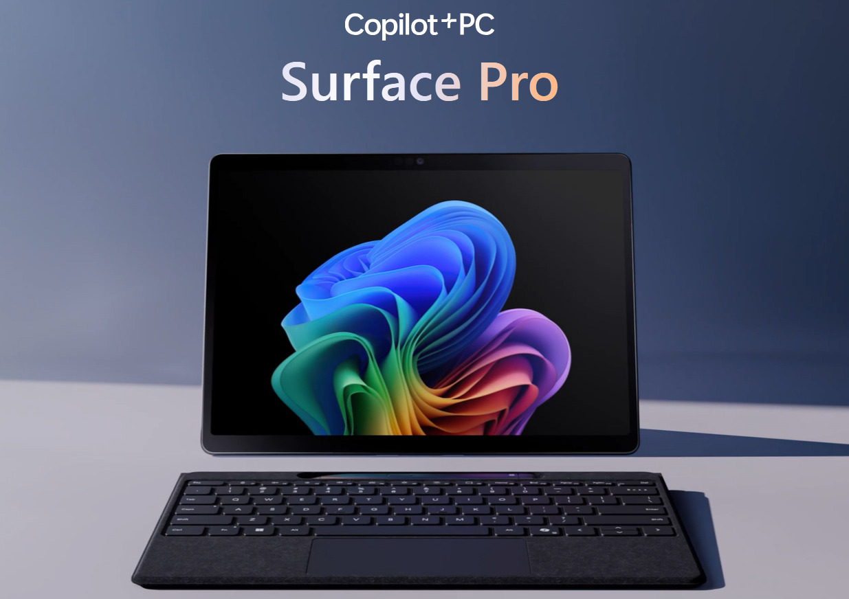 Surface Pro, Copilot+ PC - Snapdragon® X Elite (12 Core), with OLED display, Sapphire, WiFi, 16GB RAM, 512GB SSD(Pre Order)