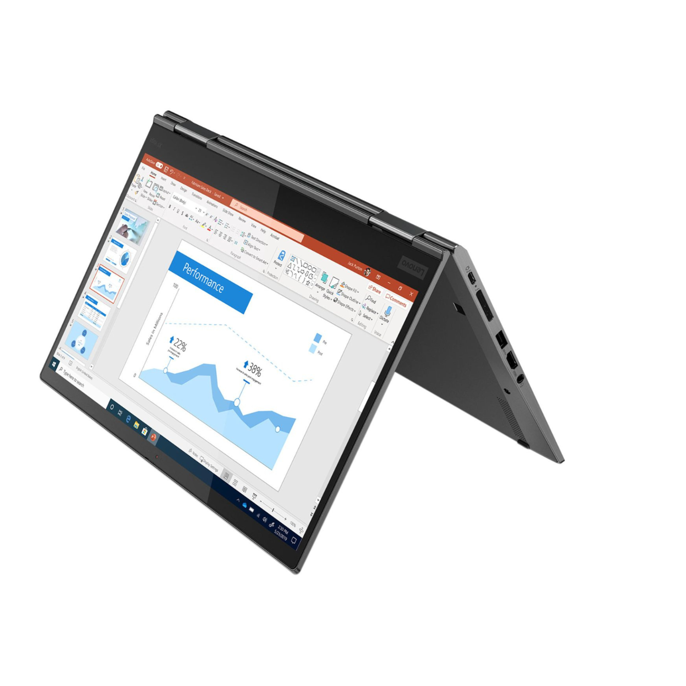 Lenovo ThinkPad X1 Yoga Gen 5 2 in 1 20UB000NUS 10th Gen Intel Core i7-10610U, 14" 4K UHD Touch, 16GB RAM, 1TB SSD, Win 10 Pro - Image 3
