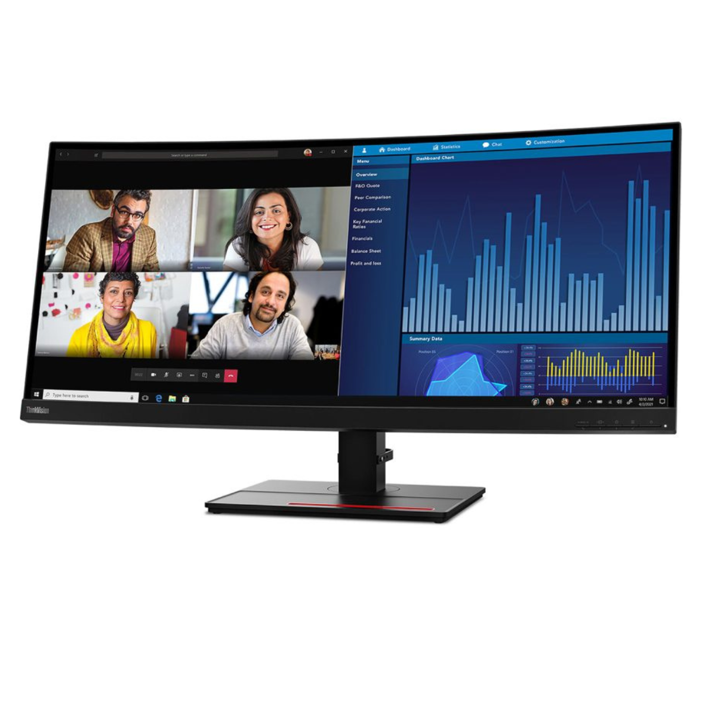 Lenovo ThinkVision P34w-20 34.14 Inch WQHD Curved Monitor - Image 3