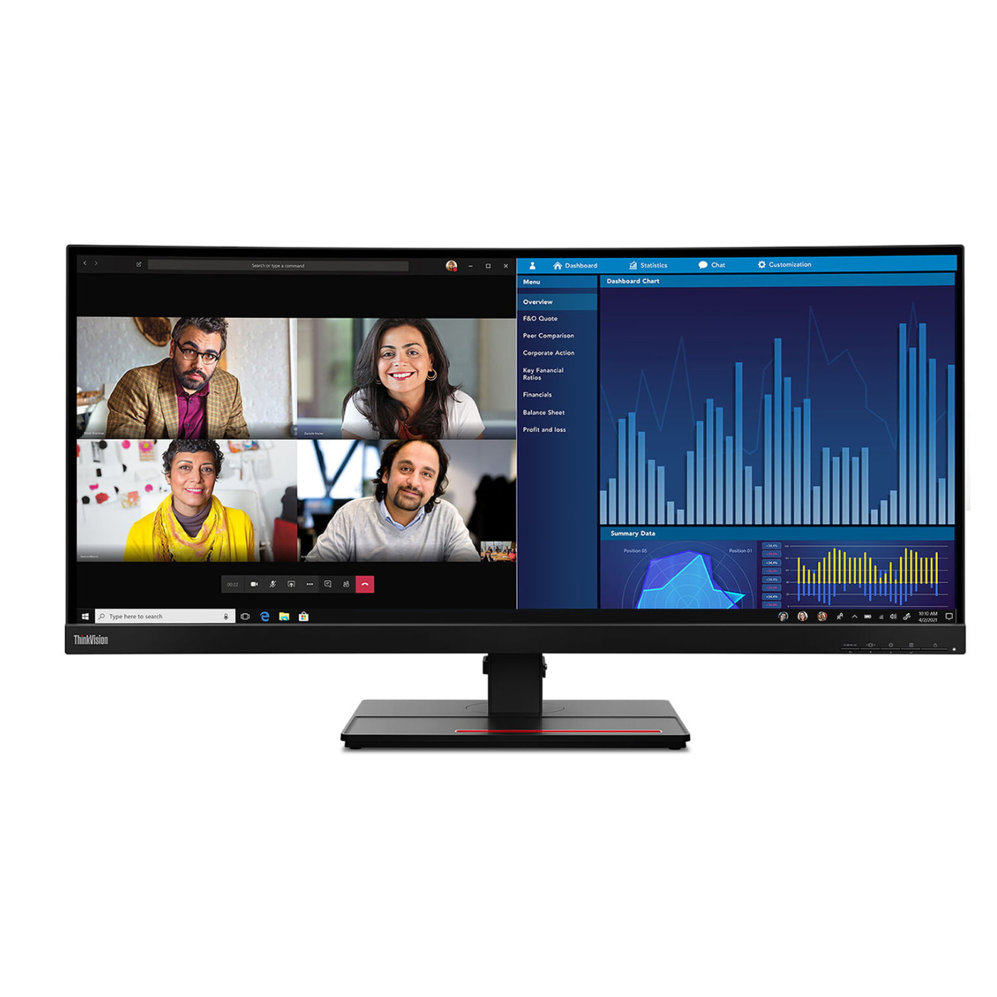 Lenovo ThinkVision P34w-20 34.14 Inch WQHD Curved Monitor