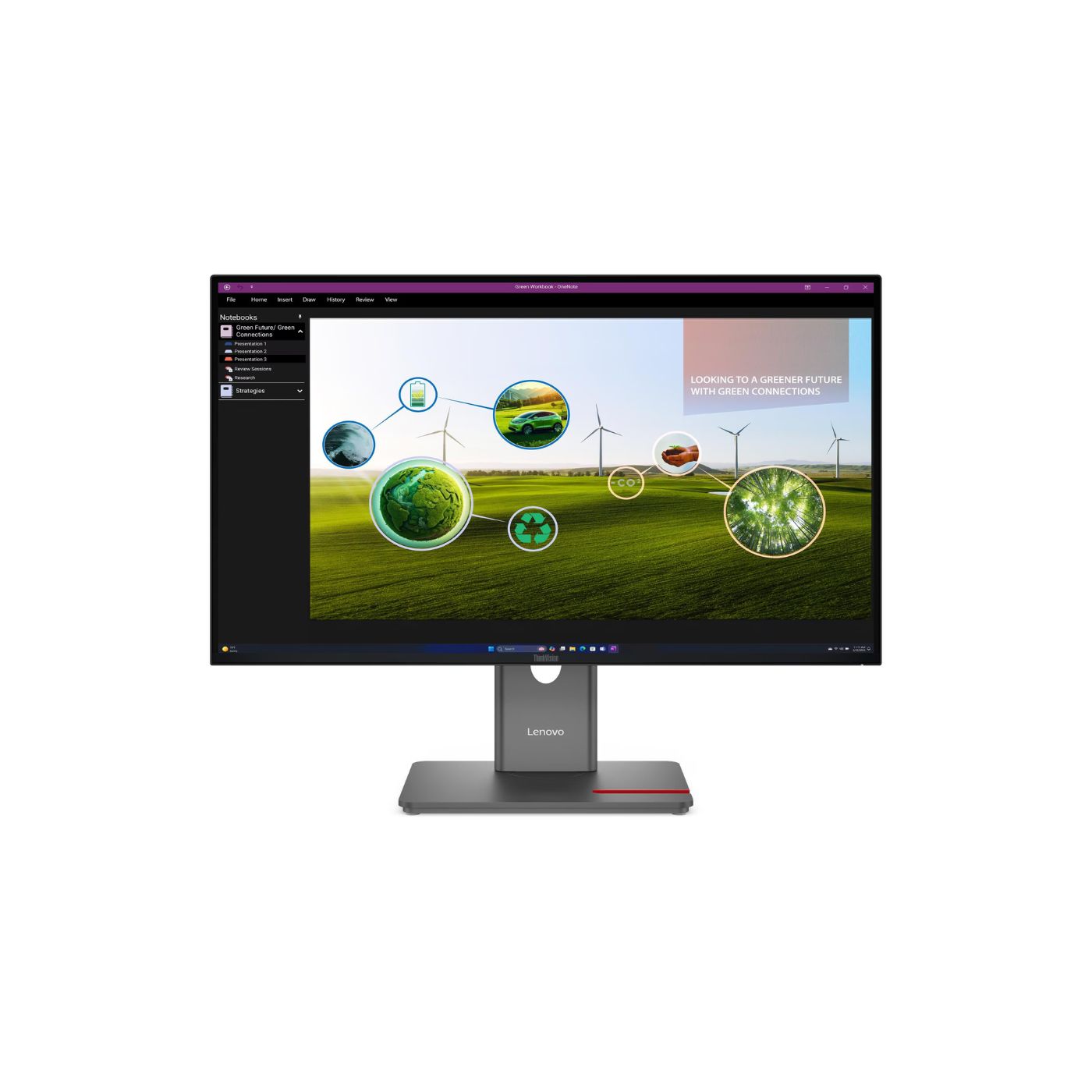 ThinkVision P27Q-40 27-inch QHD display with IPS panel, Factory calibrated 98% DCI-P3 color space coverage, 24-120Hz variable refresh rate