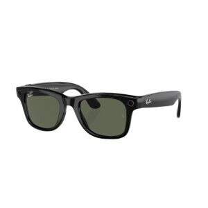 Rayban Meta Wayfarer Shiny Black Sunglasses For Men & Women
