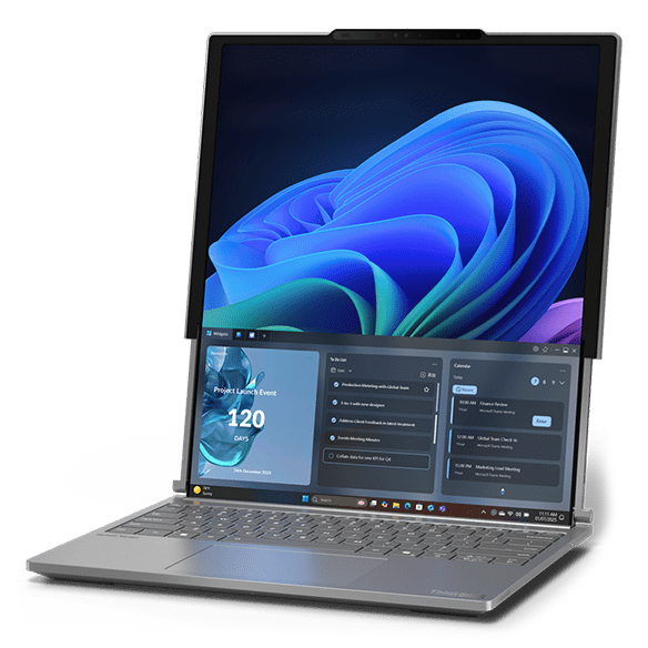 Lenovo ThinkBook Plus Gen 6 Rollable Laptop 21TR0003US, Intel Core Ultra 7 258V, 16.7" 2.3k OLED, 32GB RAM, 1TB SSD, Win 11 Pro, Luna Grey.