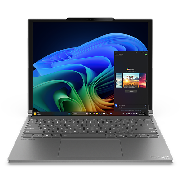 Lenovo ThinkBook Plus Gen 6 Rollable Laptop 21TR0003US, Intel Core Ultra 7 258V, 16.7" 2.3k OLED, 32GB RAM, 1TB SSD, Win 11 Pro, Luna Grey. - Image 2